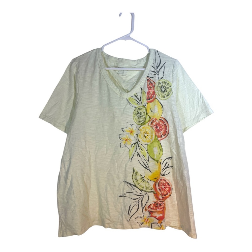 Chico’s the ultimate floral Tee size 3
